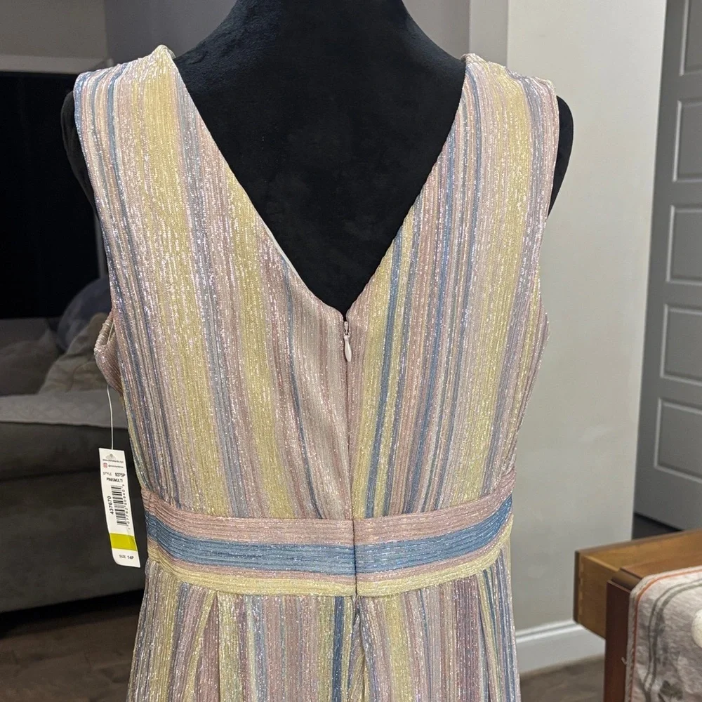 R & M Richards Pastel Striped Maxi Dress - Picture 5 of 7